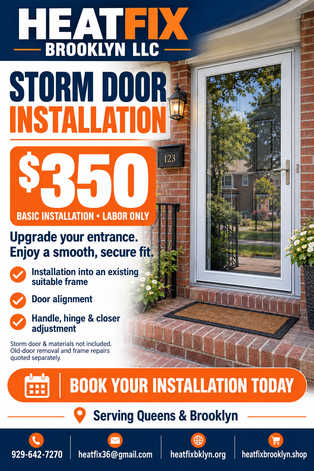 Storm door  Installation