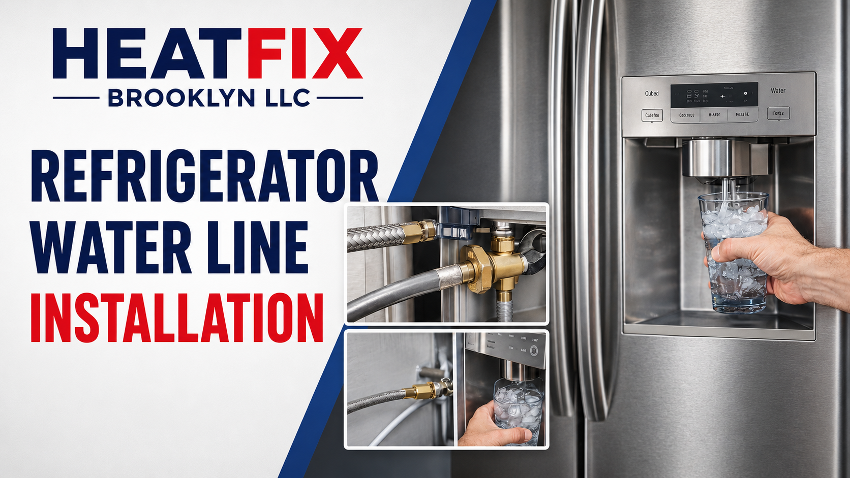 Refrigerator water line installation